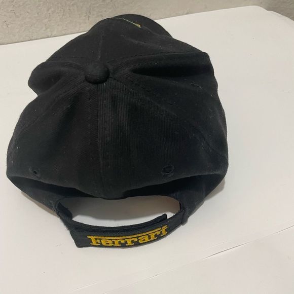 FERRARI PRANCING HORSE EMBLEM BLACK BRIM SOFT Embroidery Basebell Cap Hats - Picture 3 of 7